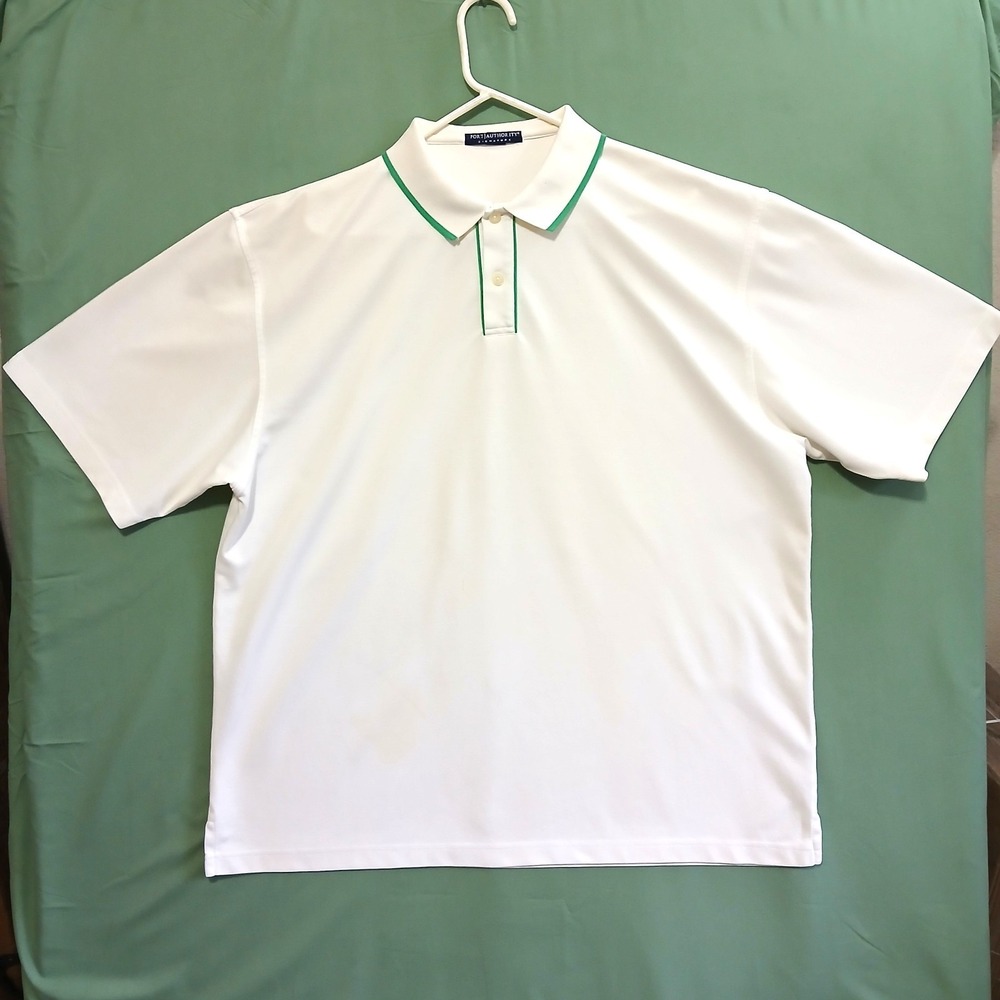 Port Authority Signature Men's Golf Polo Shirt White XL Breathable Classic NWOT